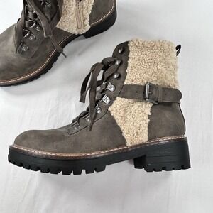 Dolce Vita Women's Algery Ankle Boot Size 8.5 M Fur  Olive NEW